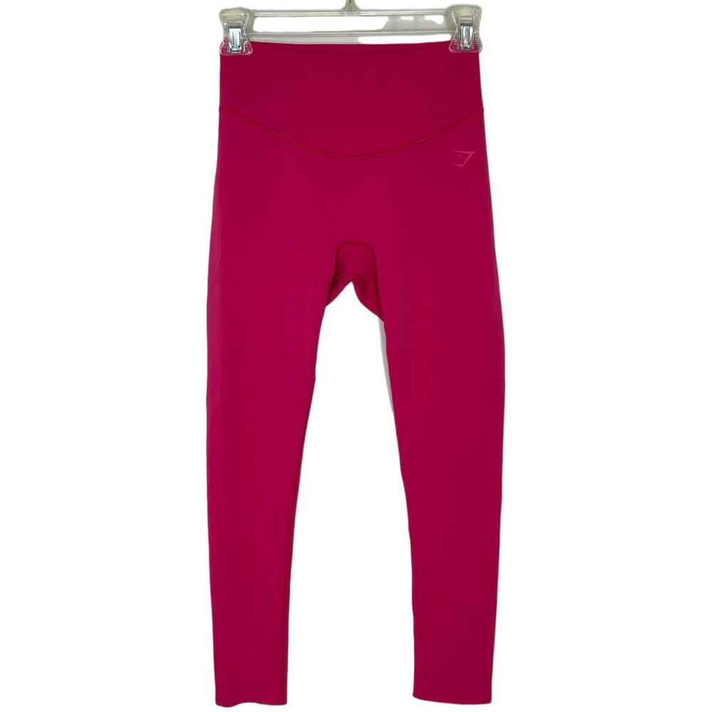Gymshark Women’s Seamless Cropped Leggings Neon Pink size Small High Rise
